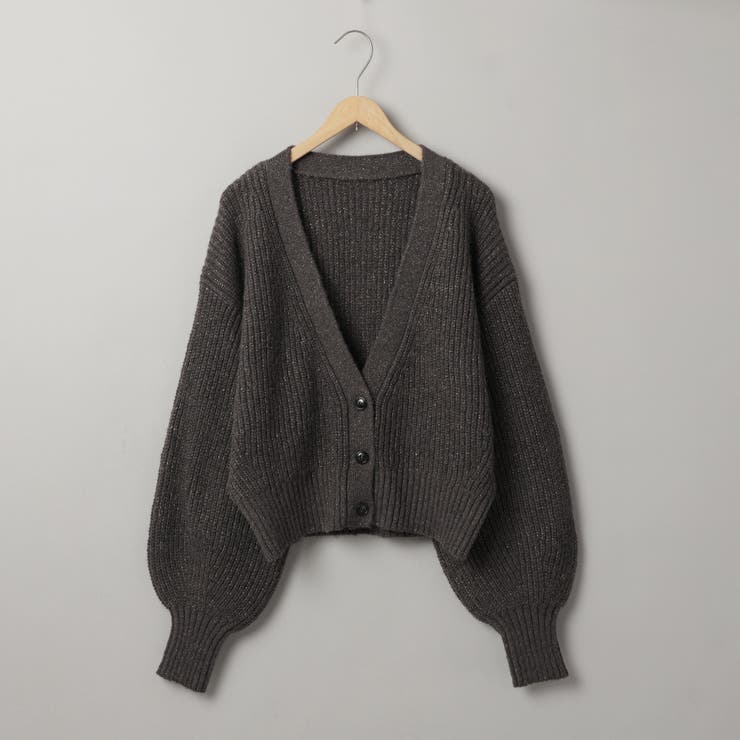 MIXラメアゼ編みニットカーディガン（WEB限定カラー）[品番