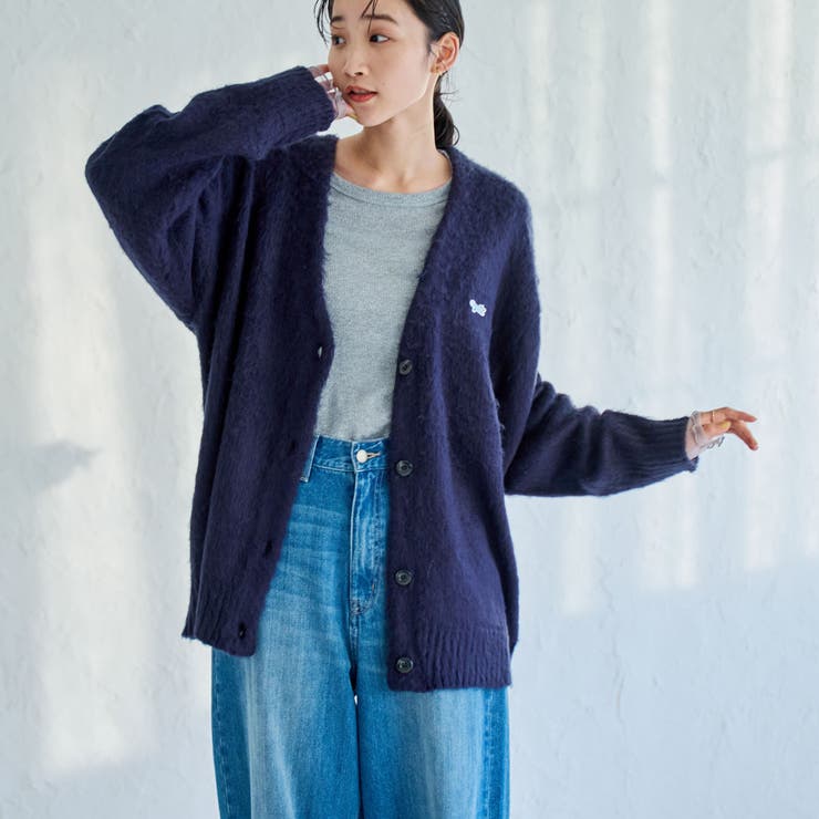 PENNEYS（ぺニーズ）別注シャギーロング丈ニットカーディガン[品番