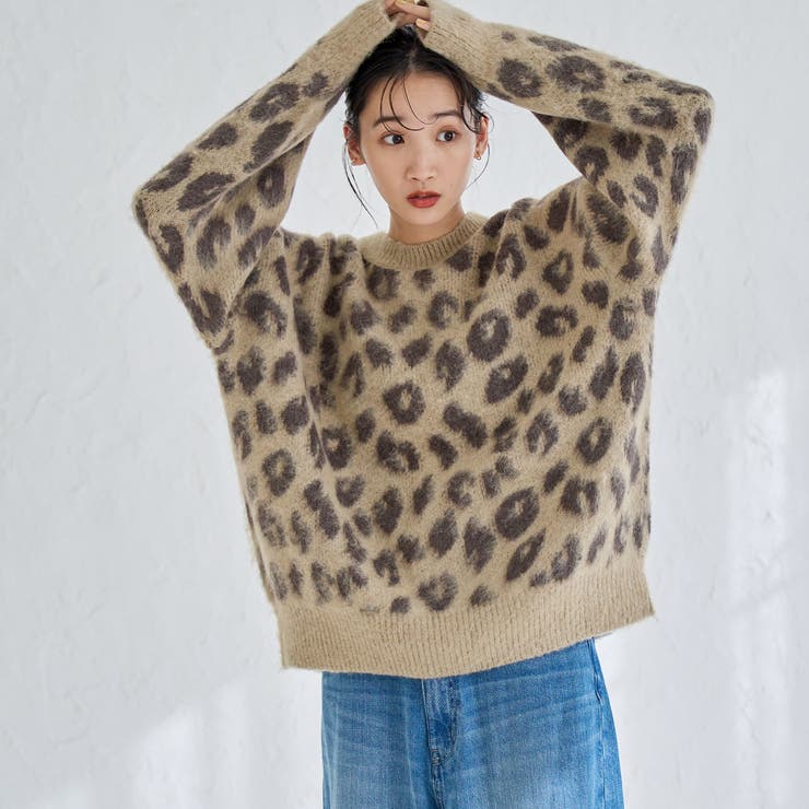 2WAYレオパードシャギーニット | coen【women】 | 詳細画像26 