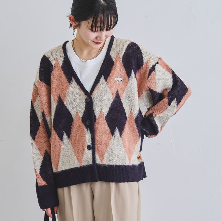 ORANGE | PENNEYS（ぺニーズ）別注ジャカードシャギーニットカーディガン | coen【women】