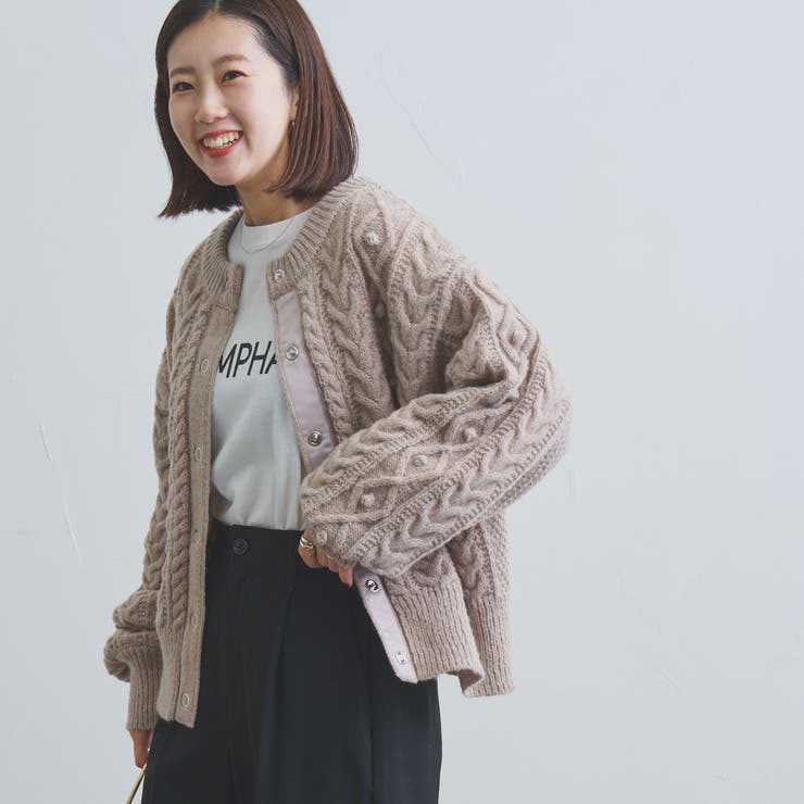 WEB限定】2WAYアランケーブルカーディガン[品番：COEW0004960]｜coen