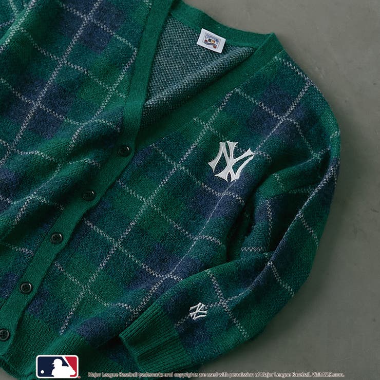 DK.GREEN | MLB別注 アソートジャガードロゴニットカーディガン | coen【women】