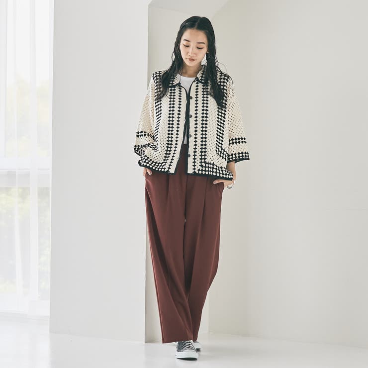 クロシェ編みポロカーディガン | coen【women】 | 詳細画像9 