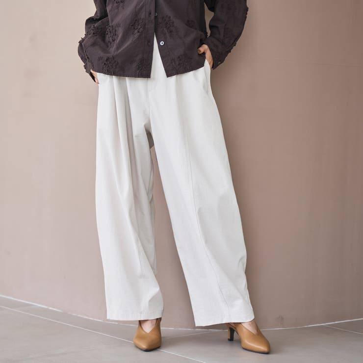 NATURAL | ポリツイルコクーンパンツ | coen【women】