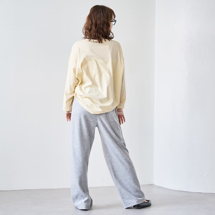 フェレットライクベロアイージーワイドパンツ | coen【women】 | 詳細画像13 