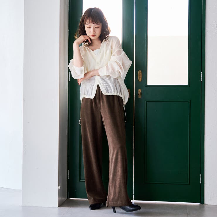 フェレットライクベロアイージーワイドパンツ | coen【women】 | 詳細画像26 