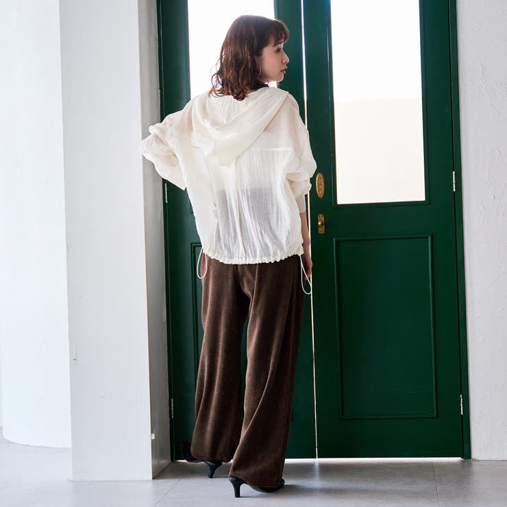 フェレットライクベロアイージーワイドパンツ | coen【women】 | 詳細画像28 