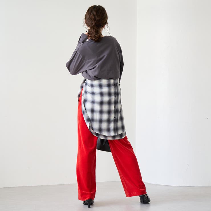 フェレットライクベロアイージーワイドパンツ | coen【women】 | 詳細画像32 