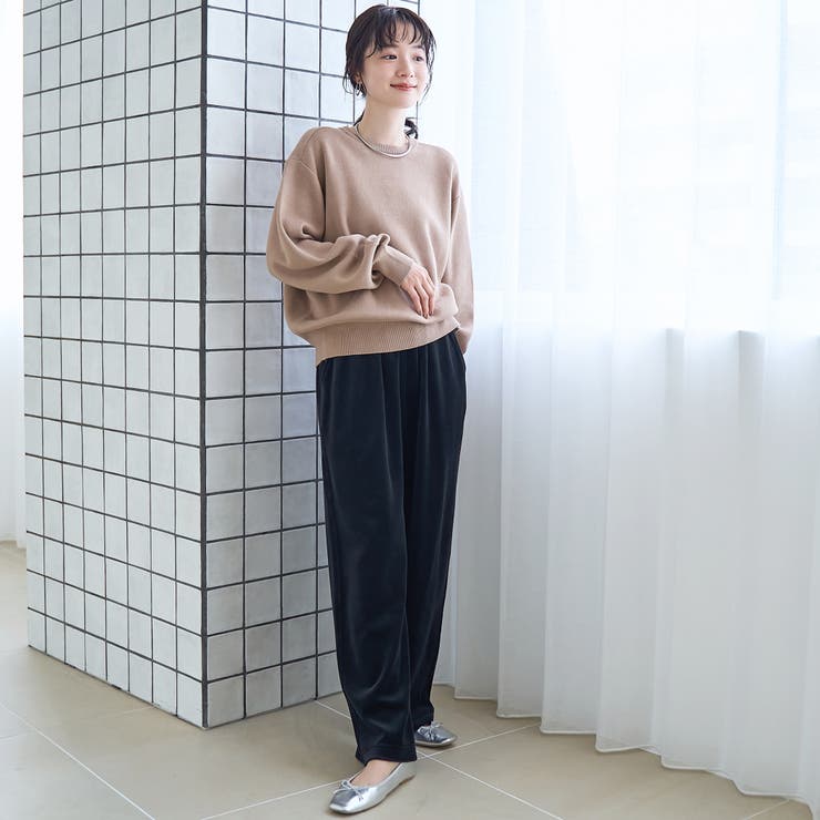 フェレットライクベロアイージーワイドパンツ | coen【women】 | 詳細画像4 