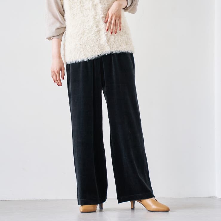 フェレットライクベロアイージーワイドパンツ | coen【women】 | 詳細画像7 