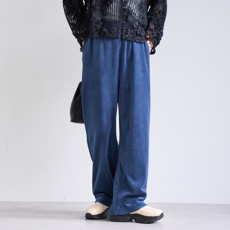 ROYAL | フェレットライクベロアイージーワイドパンツ | coen【women】