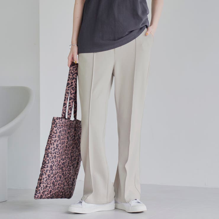 BEIGE | イージービューティーカットフレアパンツ（WEB限定サイズ） | coen【women】