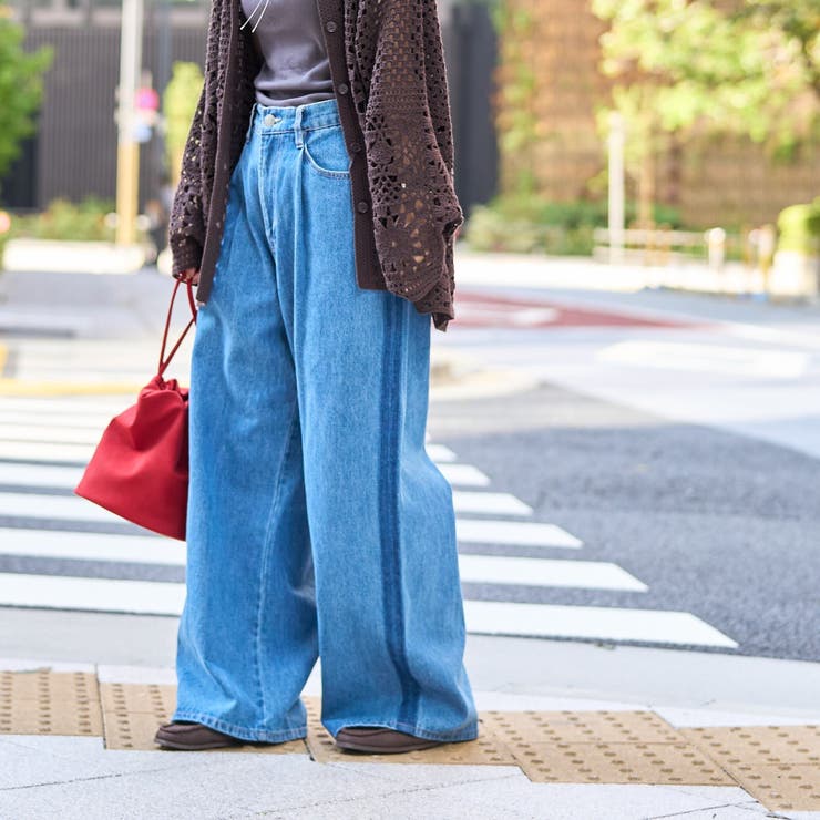 サイドライン タックワイドデニムパンツ | coen【women】 | 詳細画像12 