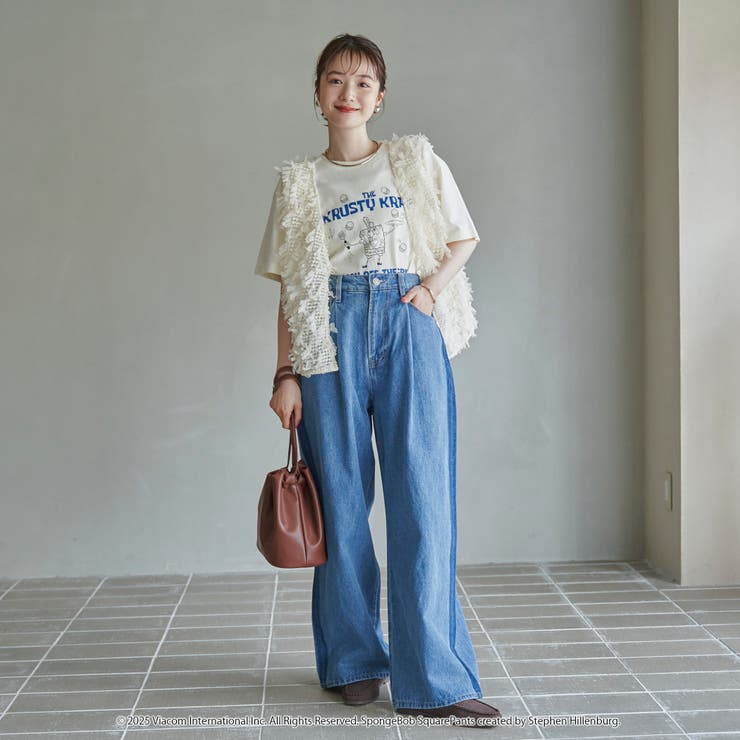 サイドライン タックワイドデニムパンツ | coen【women】 | 詳細画像20 