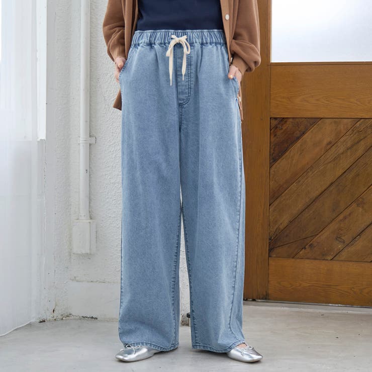 【新色 WEB限定カラーあり】コットンレーヨンデニムワイドパンツ（インフルエンサ… | coen【women】 | 詳細画像17 