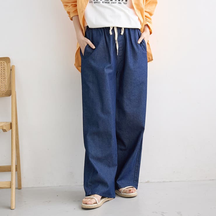 【新色 WEB限定カラーあり】コットンレーヨンデニムワイドパンツ（インフルエンサ… | coen【women】 | 詳細画像26 