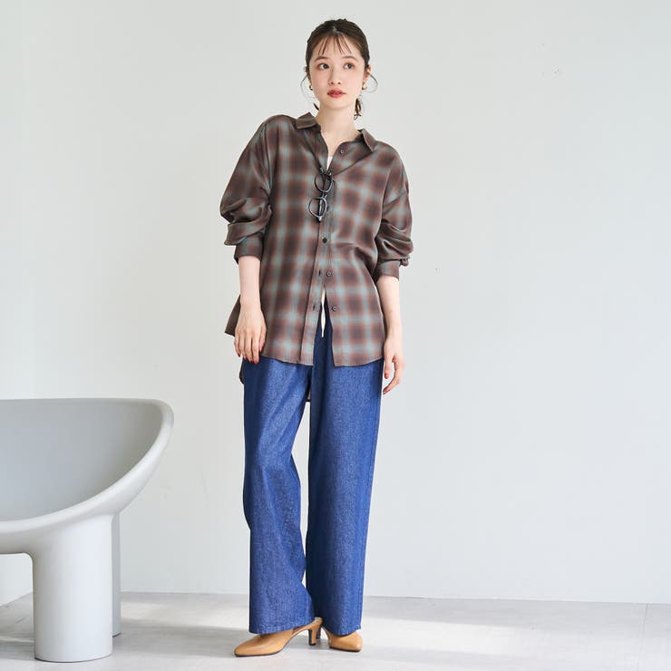 【新色 WEB限定カラーあり】コットンレーヨンデニムワイドパンツ（インフルエンサ… | coen【women】 | 詳細画像28 