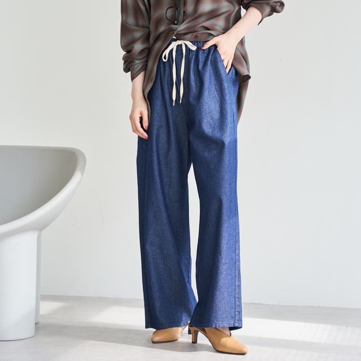 【新色 WEB限定カラーあり】コットンレーヨンデニムワイドパンツ（インフルエンサ… | coen【women】 | 詳細画像29 