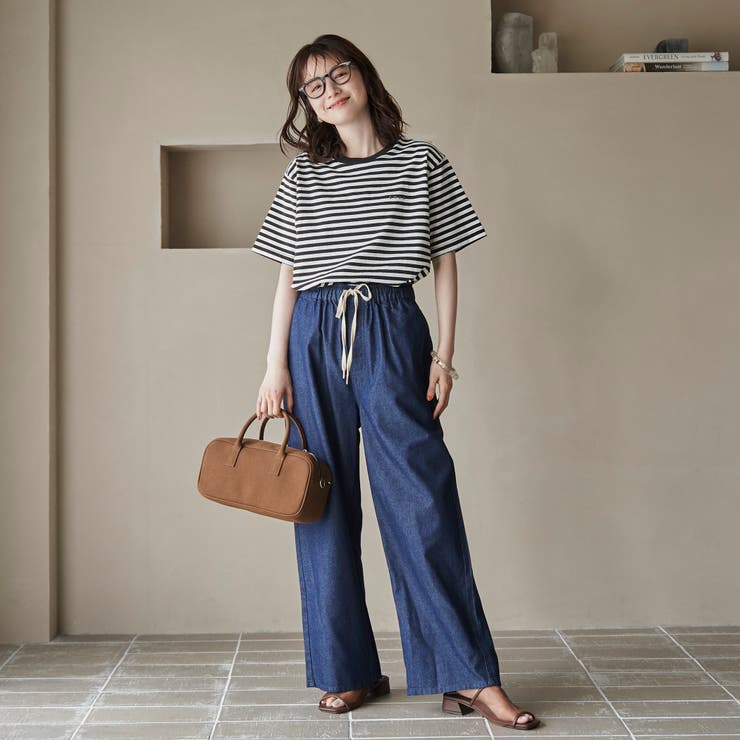 【新色 WEB限定カラーあり】コットンレーヨンデニムワイドパンツ（インフルエンサ… | coen【women】 | 詳細画像30 