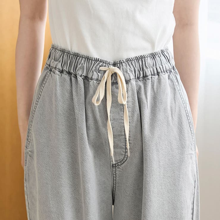 【新色 WEB限定カラーあり】コットンレーヨンデニムワイドパンツ（インフルエンサ… | coen【women】 | 詳細画像37 