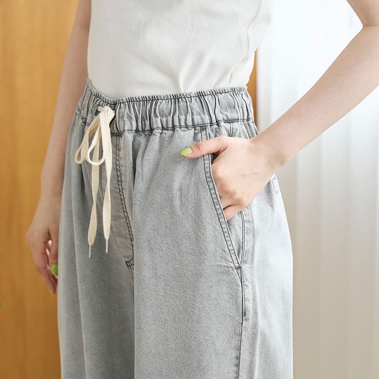 【新色 WEB限定カラーあり】コットンレーヨンデニムワイドパンツ（インフルエンサ… | coen【women】 | 詳細画像38 