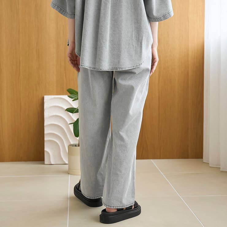 【新色 WEB限定カラーあり】コットンレーヨンデニムワイドパンツ（インフルエンサ… | coen【women】 | 詳細画像6 