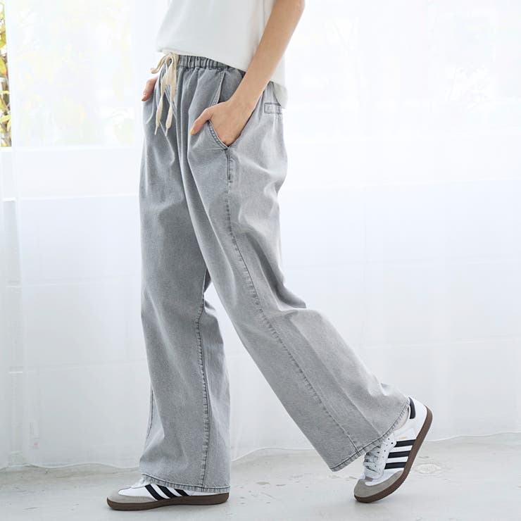 【新色 WEB限定カラーあり】コットンレーヨンデニムワイドパンツ（インフルエンサ… | coen【women】 | 詳細画像8 