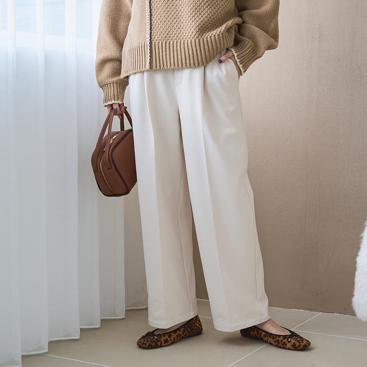 OFF WHITE | イージービューティーワイド暖パンツ | coen【women】