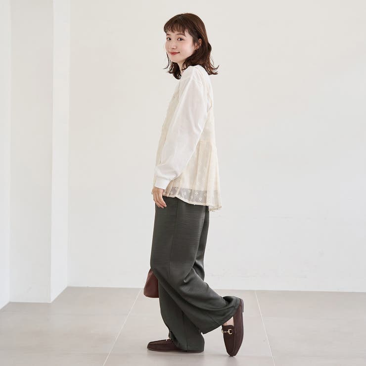 サテンイージーパンツ | coen【women】 | 詳細画像12 