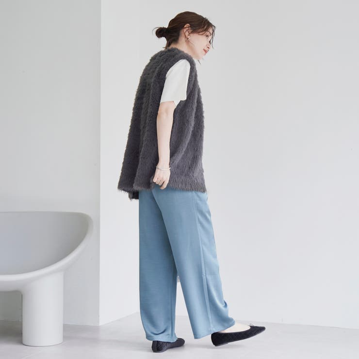 サテンイージーパンツ | coen【women】 | 詳細画像18 