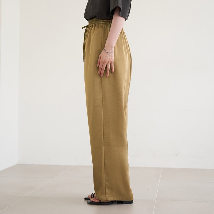 サテンイージーパンツ | coen【women】 | 詳細画像21 