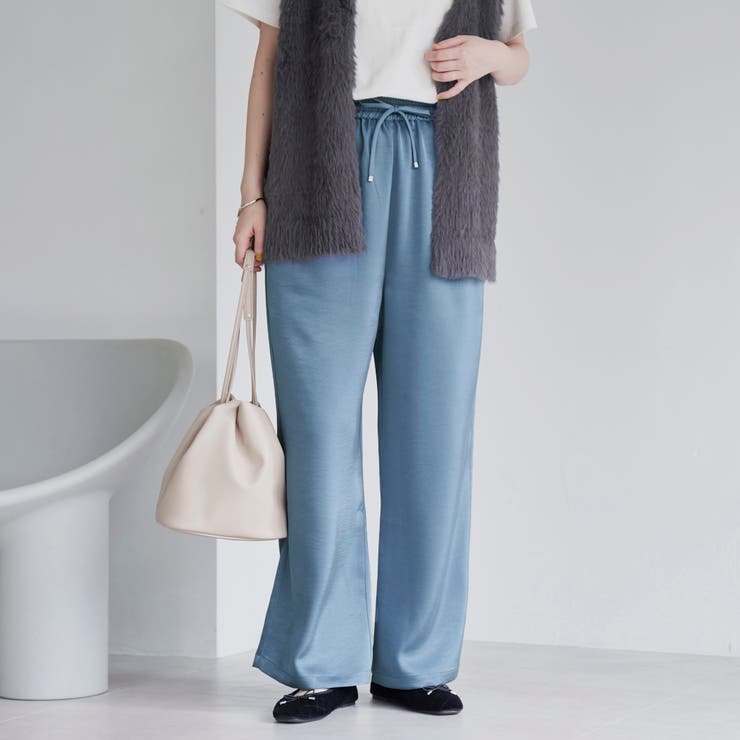 ROYAL | サテンイージーパンツ | coen【women】