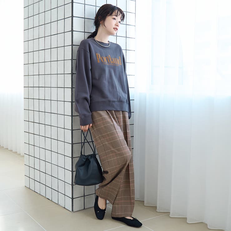 【定番】イージービューティーチェックワイドパンツ（WEB限定サイズあり） | coen【women】 | 詳細画像12 