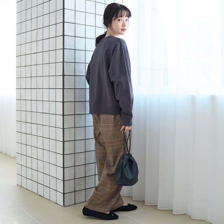 【定番】イージービューティーチェックワイドパンツ（WEB限定サイズあり） | coen【women】 | 詳細画像13 