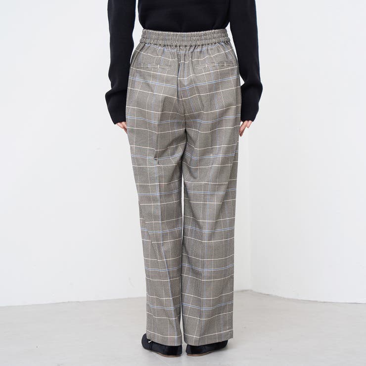 【定番】イージービューティーチェックワイドパンツ（WEB限定サイズあり） | coen【women】 | 詳細画像20 