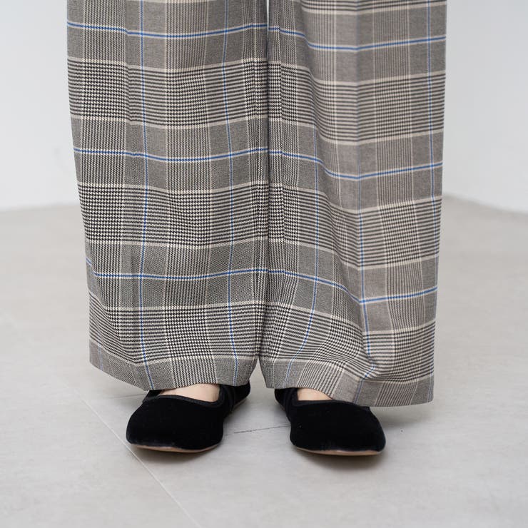 【定番】イージービューティーチェックワイドパンツ（WEB限定サイズあり） | coen【women】 | 詳細画像24 