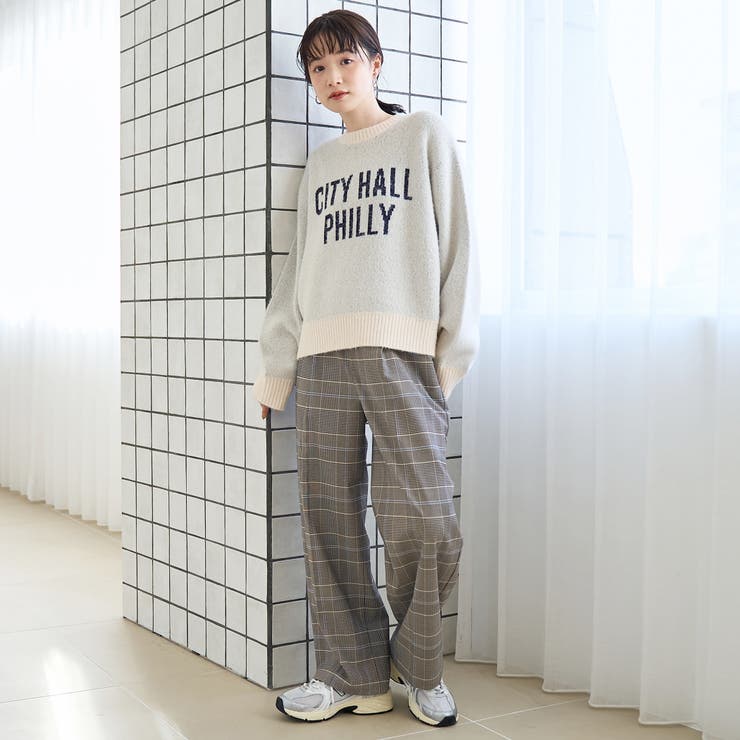 【定番】イージービューティーチェックワイドパンツ（WEB限定サイズあり） | coen【women】 | 詳細画像4 