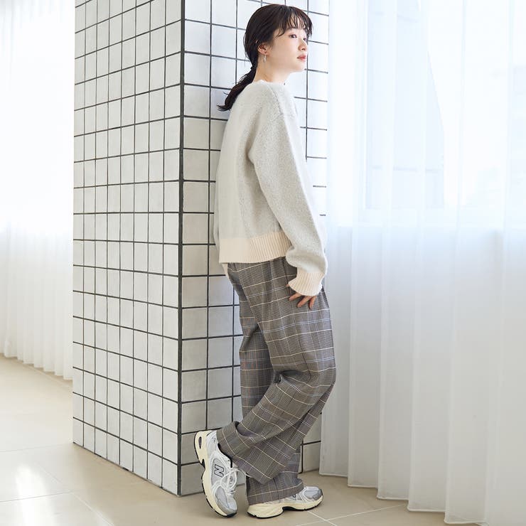 【定番】イージービューティーチェックワイドパンツ（WEB限定サイズあり） | coen【women】 | 詳細画像5 