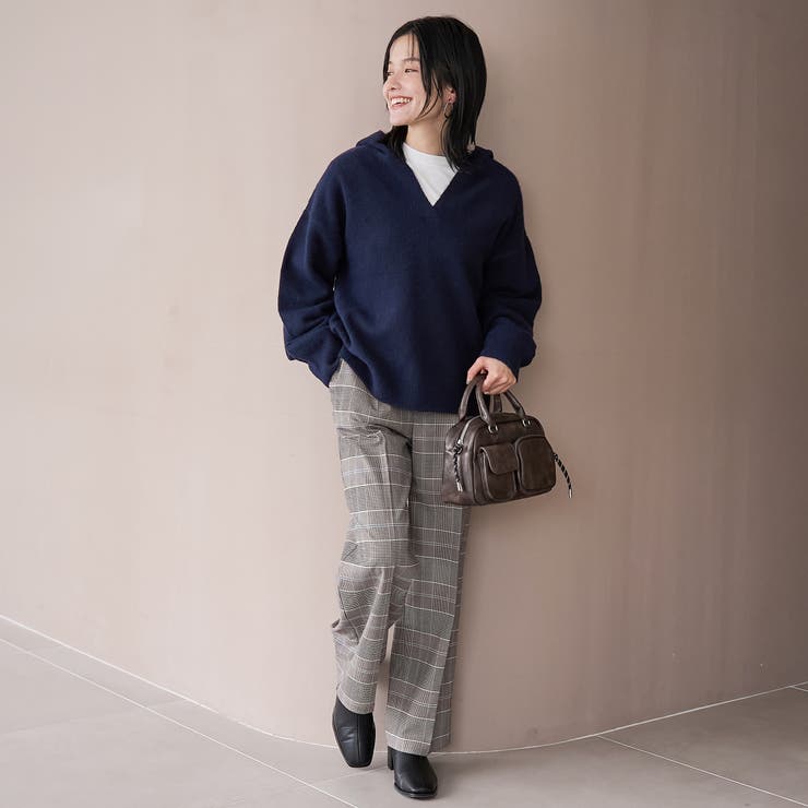 【定番】イージービューティーチェックワイドパンツ（WEB限定サイズあり） | coen【women】 | 詳細画像9 