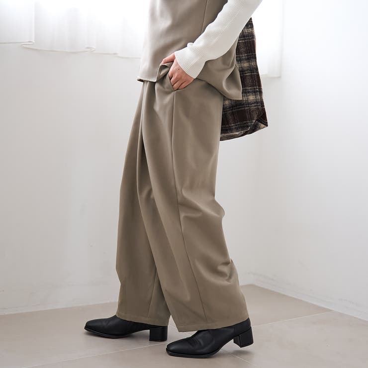 ウールライク裏起毛イージーカーブパンツ | coen【women】 | 詳細画像14 