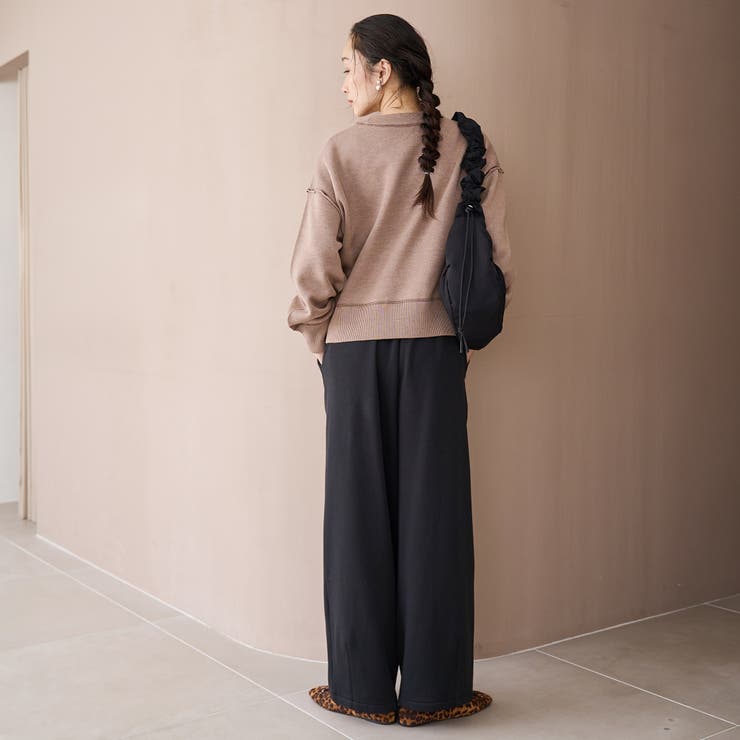 【REVERSE WARM】あったかスウェット ワイドカーブパンツ | coen【women】 | 詳細画像10 