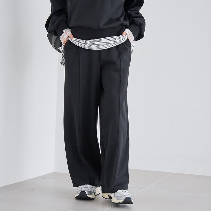 【REVERSE WARM】あったかスウェット ワイドカーブパンツ | coen【women】 | 詳細画像2 