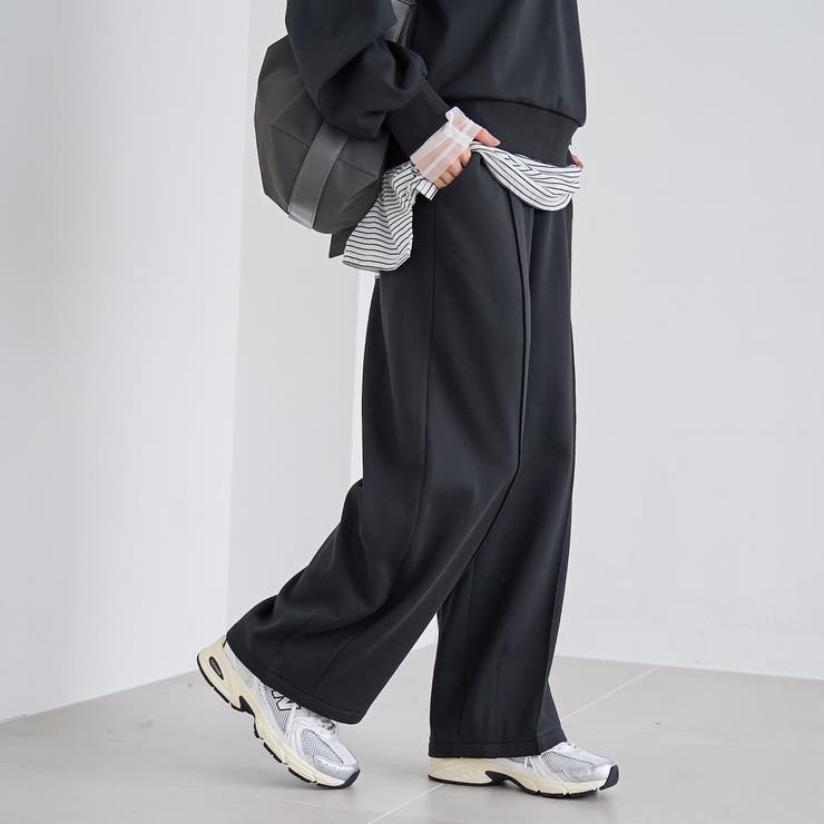 【REVERSE WARM】あったかスウェット ワイドカーブパンツ | coen【women】 | 詳細画像3 