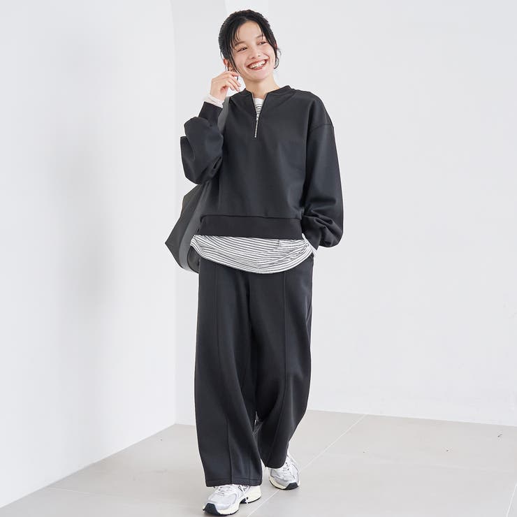 【REVERSE WARM】あったかスウェット ワイドカーブパンツ | coen【women】 | 詳細画像4 