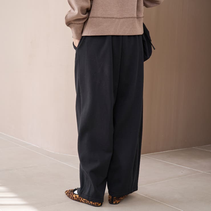 【REVERSE WARM】あったかスウェット ワイドカーブパンツ | coen【women】 | 詳細画像7 