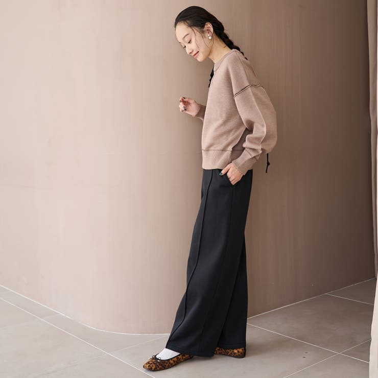 【REVERSE WARM】あったかスウェット ワイドカーブパンツ | coen【women】 | 詳細画像9 