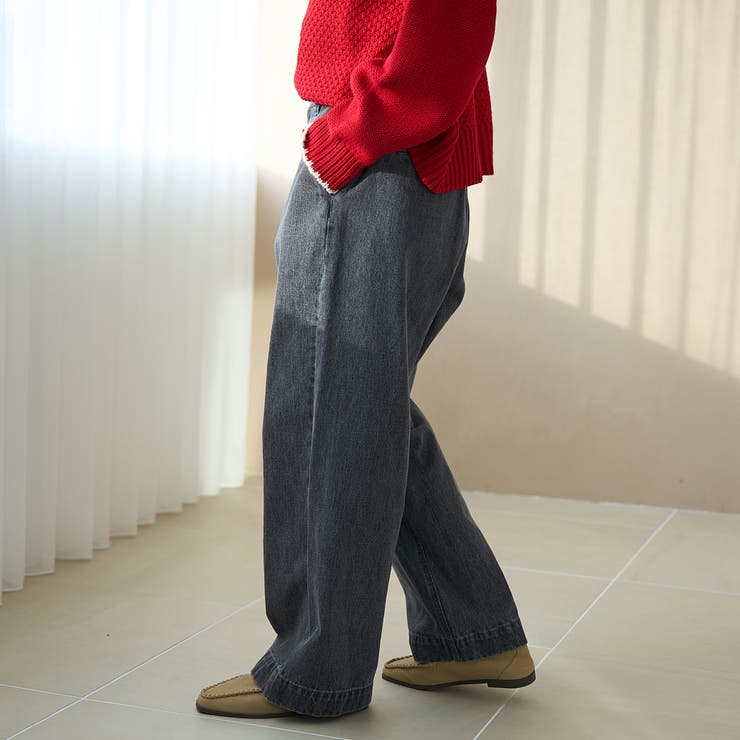 裏起毛ワイドデニムパンツ【インフルエンサー紹介アイテム】 | coen【women】 | 詳細画像10 