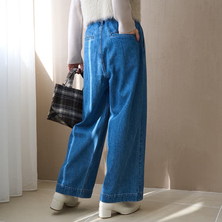 裏起毛ワイドデニムパンツ【インフルエンサー紹介アイテム】 | coen【women】 | 詳細画像15 