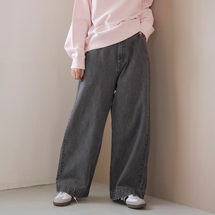 裏起毛ワイドデニムパンツ【インフルエンサー紹介アイテム】 | coen【women】 | 詳細画像4 