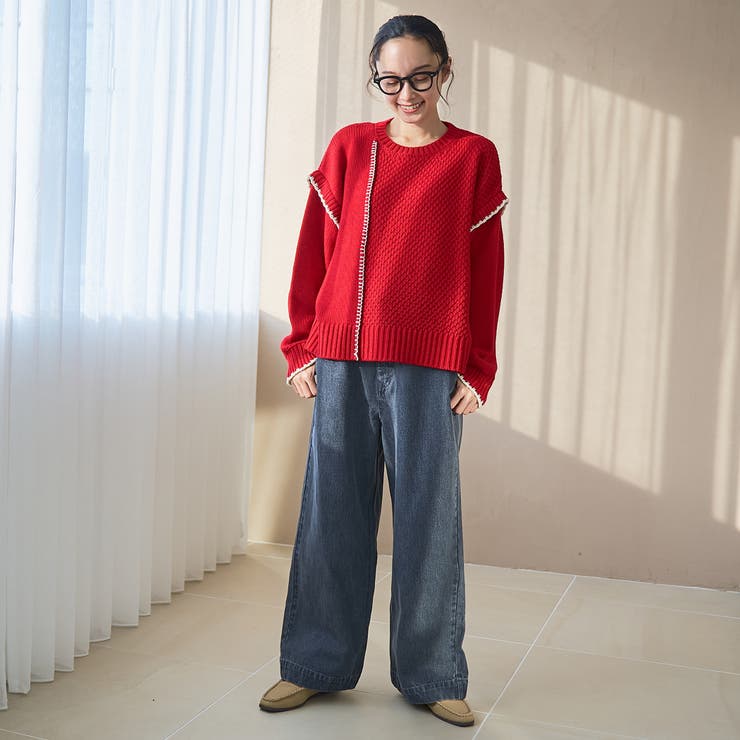 裏起毛ワイドデニムパンツ【インフルエンサー紹介アイテム】 | coen【women】 | 詳細画像6 